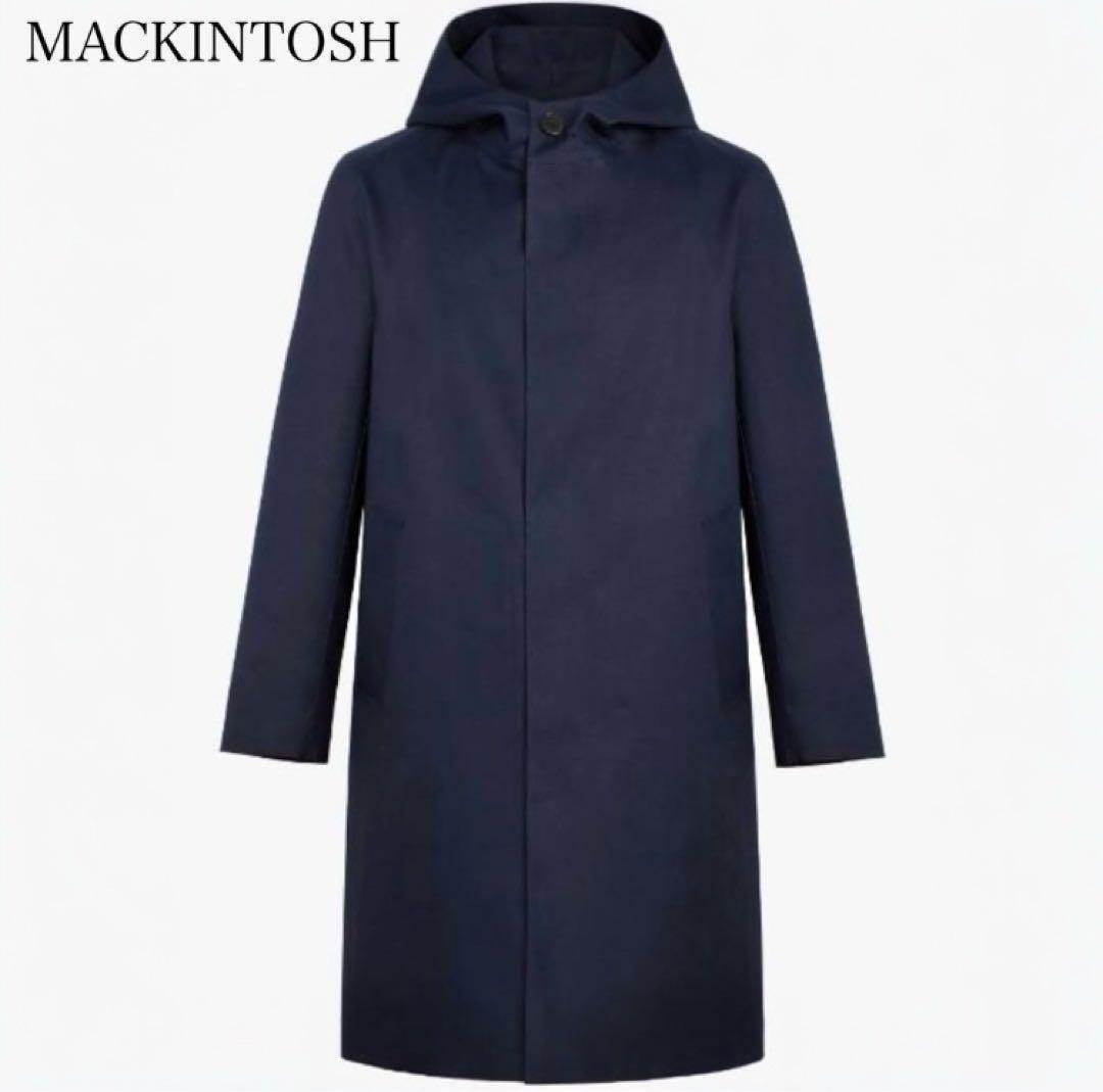 Macintosh ゴム引きフーデットコートネイビー