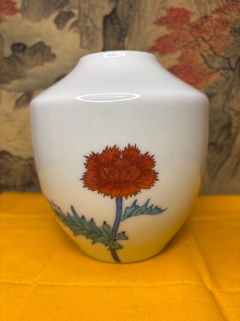 今泉今佑衛門 花瓶　錦芥子花瓶 箱付A1