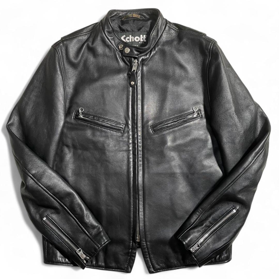 美品 ショット ラムスキン ライダースジャケット 241xx