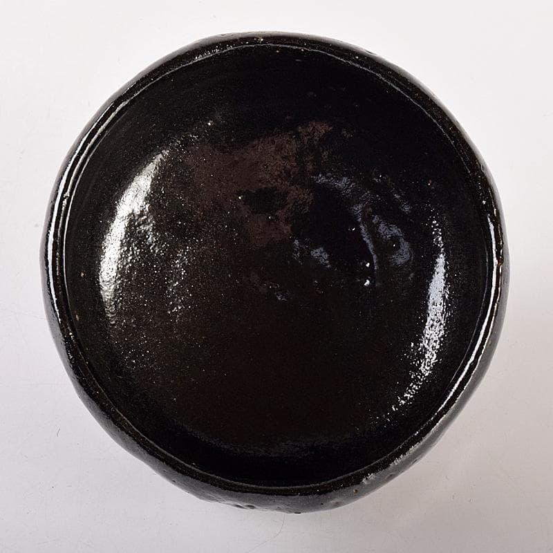 茶道具　楽吉左衛門　黒楽茶碗　共布共箱　D　R7843
