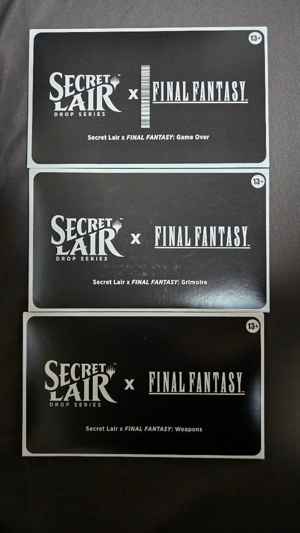 【開封済】Secret Lair FF 3種類 Non Foil 英語