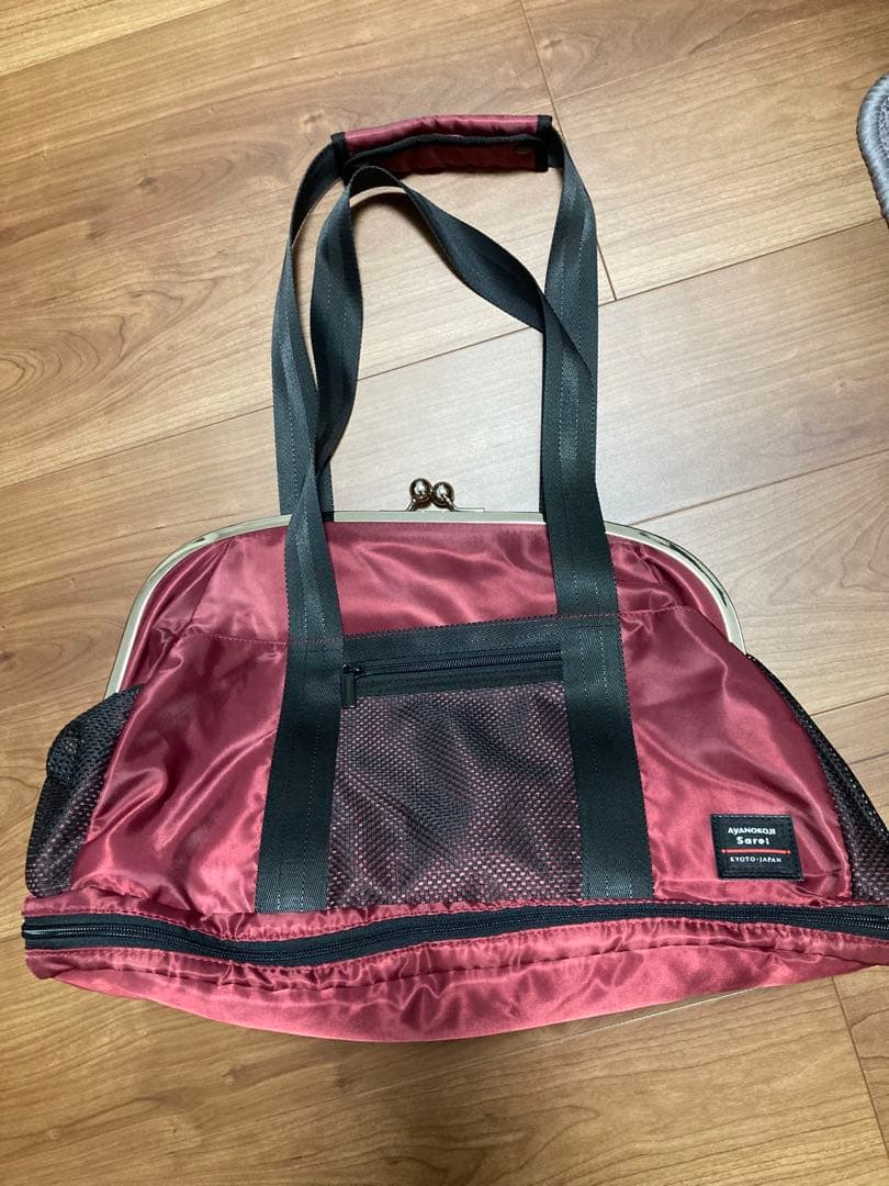 あやの小路　がま口 2WAY ジム ボストン バッグ