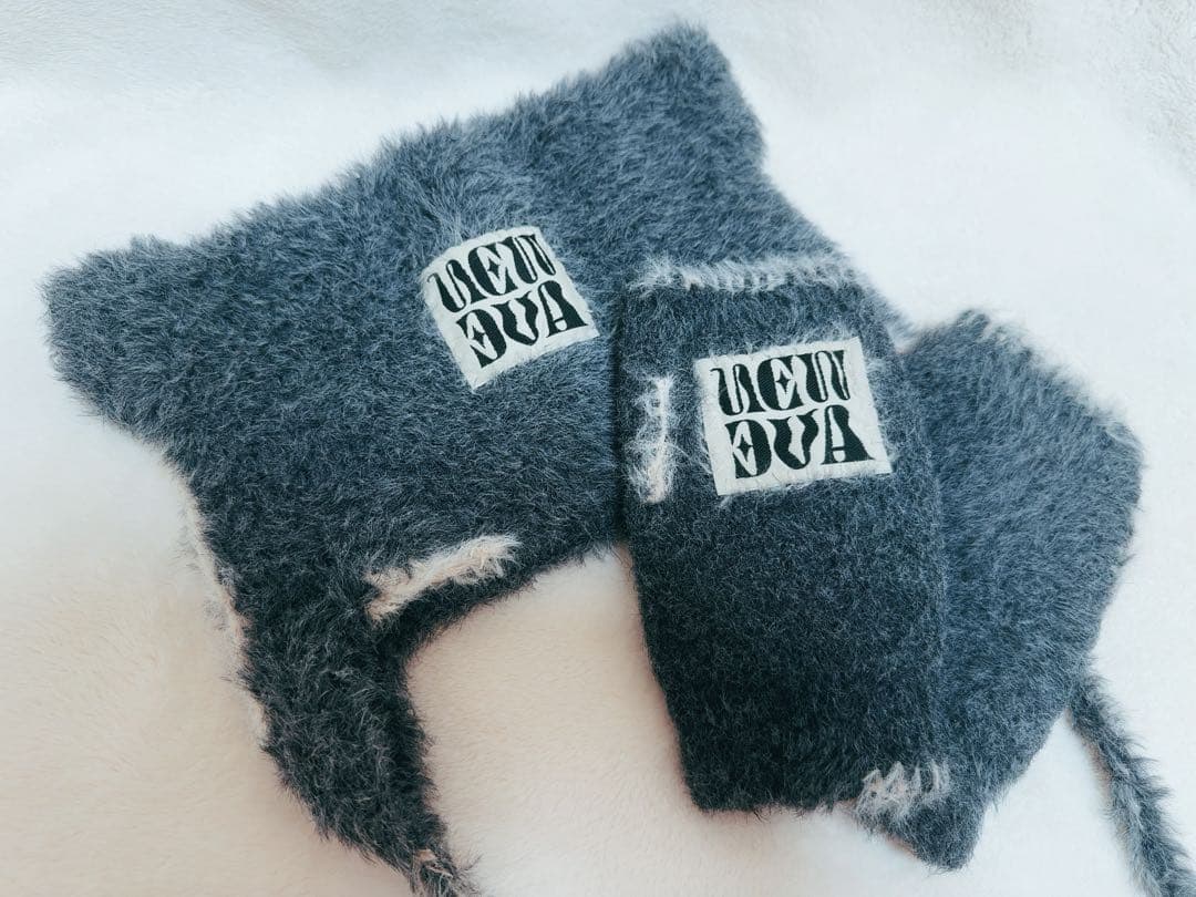 NEWAVE CAT HAIR BEANIE 猫耳 アームウォーマーセット