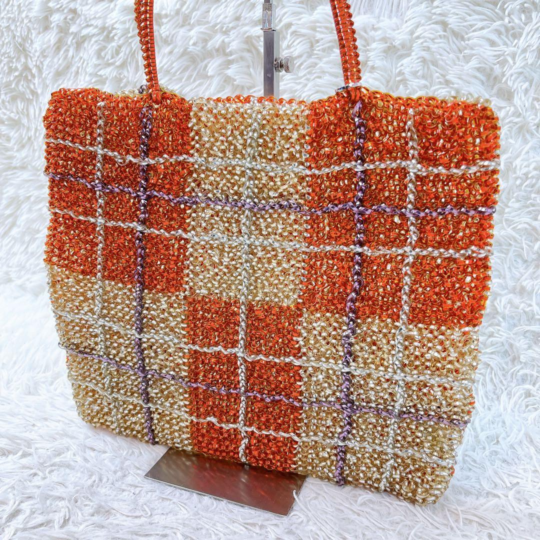 アンテプリマ✨スクエア ワイヤーバッグ タータンチェック ハンドバッグ