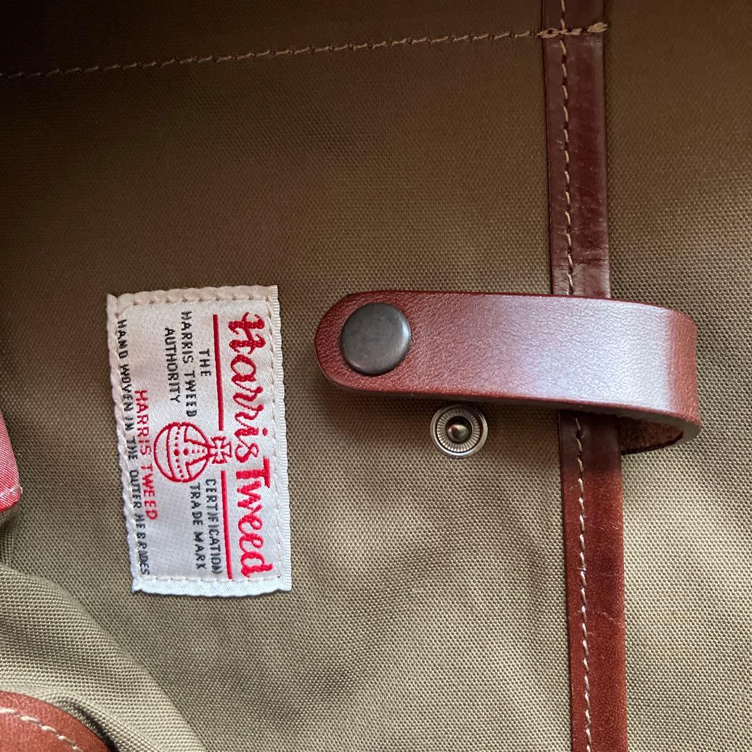 ツイードトートバッグ サムソナイト レッド　Harris&Tweed