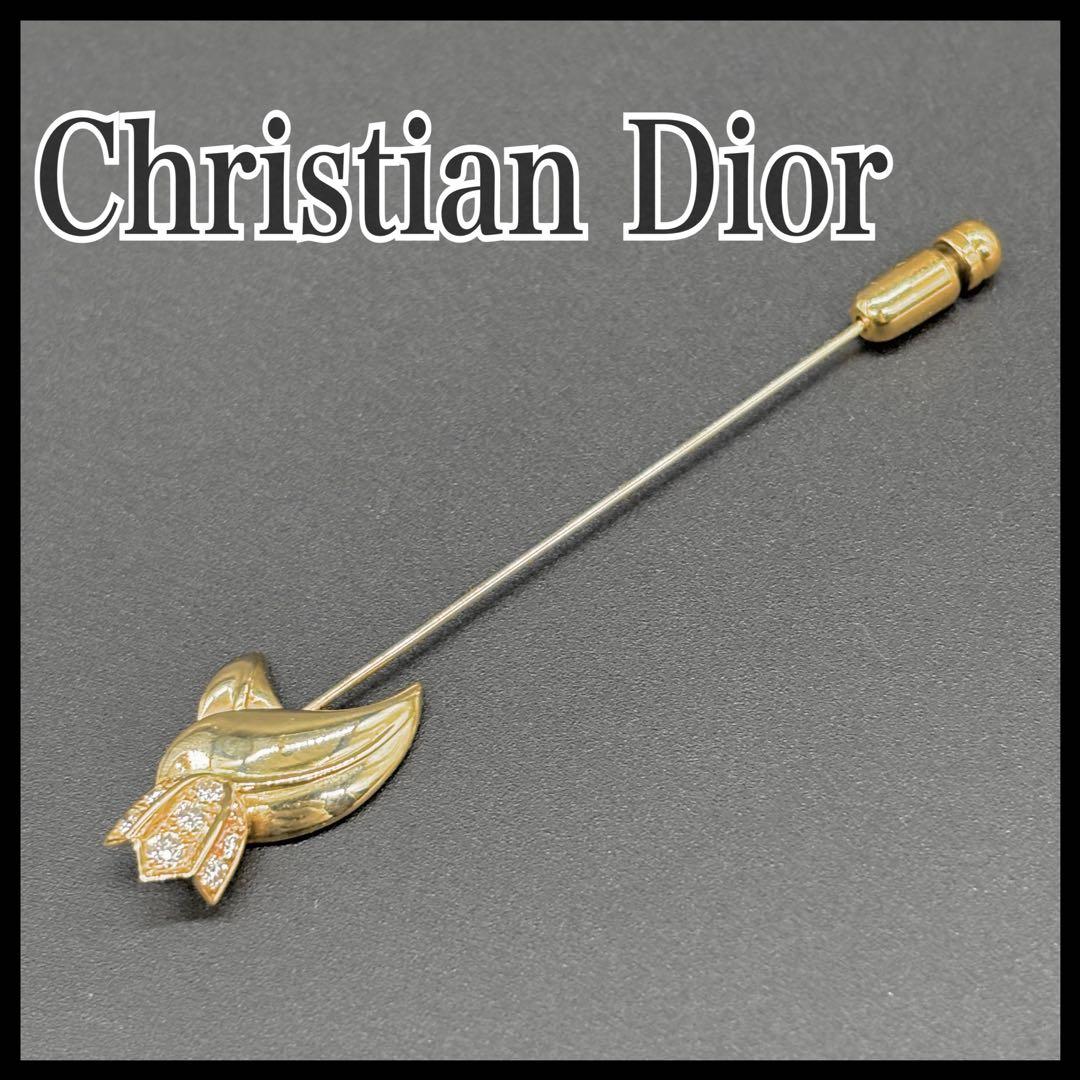 美品!! ディオール K18 OR750 ダイヤモンド ブローチ　約3.9g