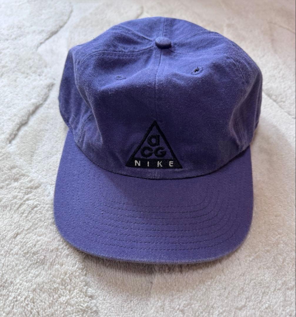 90s NIKE ACG キャップ　フェード　茄子紺　紫