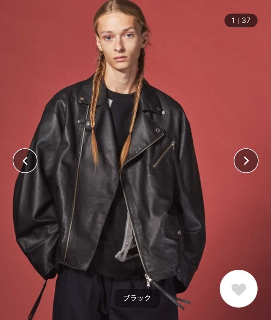 値下げ交渉可能 ラムレザープライムオーバーダブルライダースジャケット