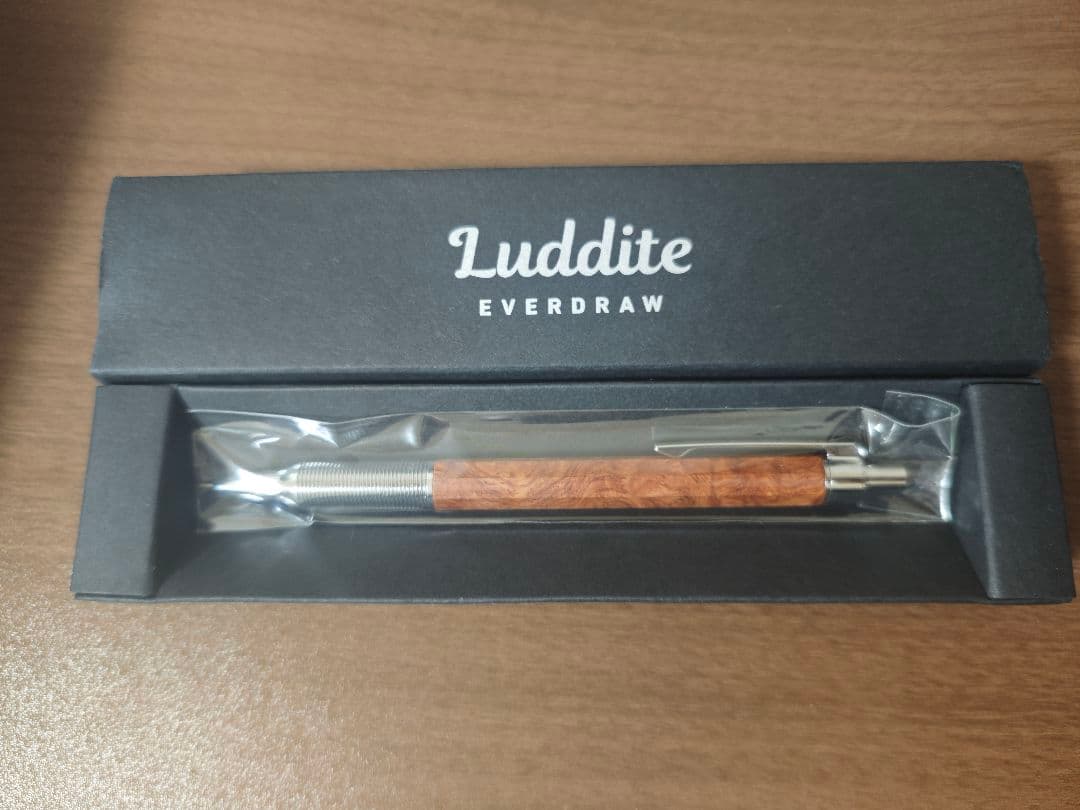 ラダイト　エバードロー 銘木モデル 花梨 瘤杢　Luddite シャーペン
