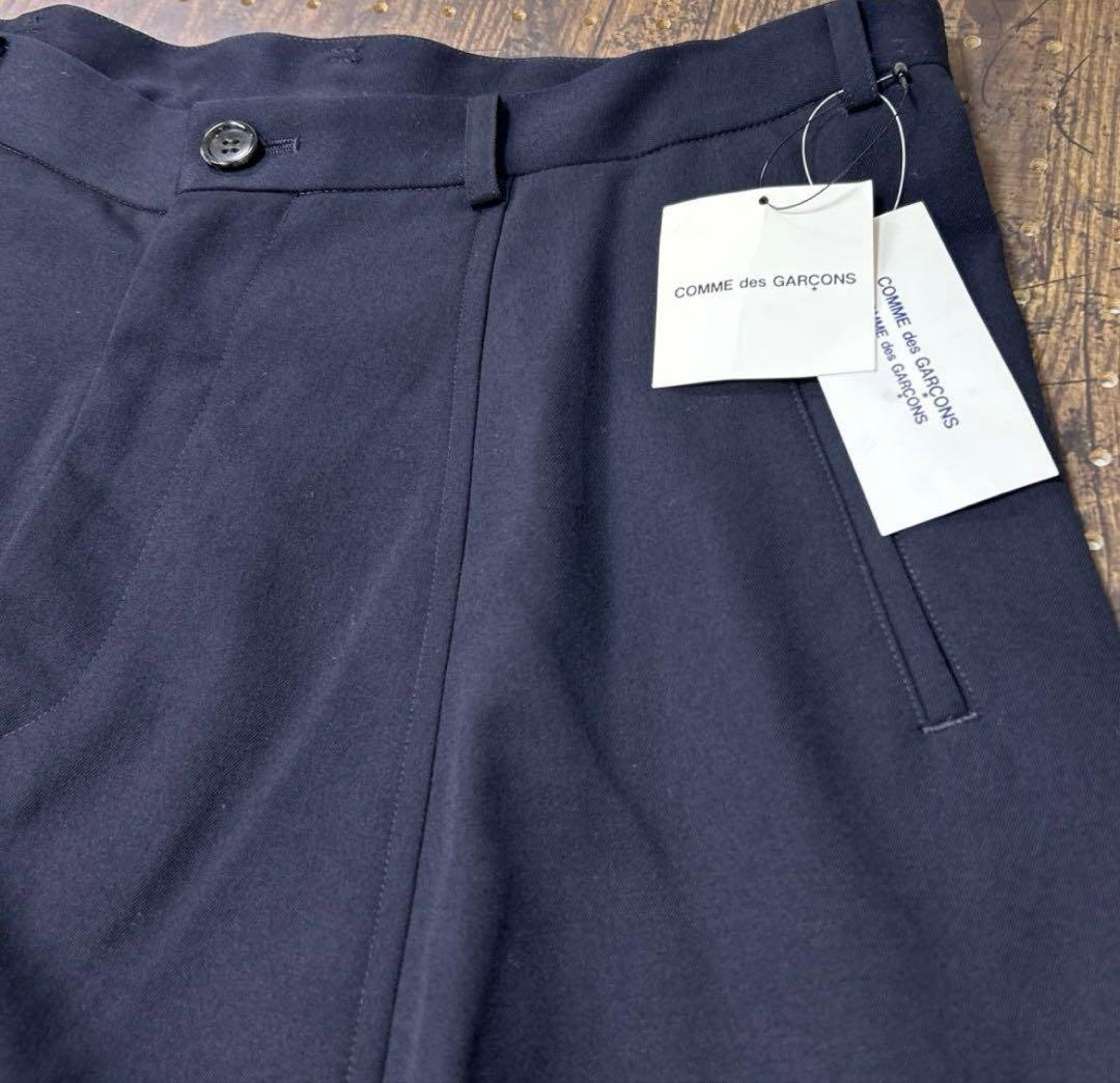 コムデギャルソン　サルエルパンツ　黒　紺　L ウール100%