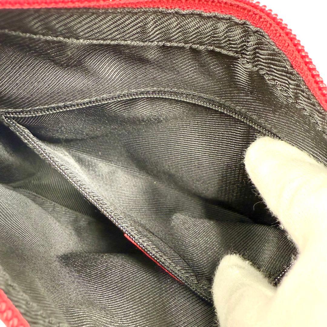 【鑑定済】Gucci グッチ GGキャンバス ワンショルダー バッグ赤 レッド