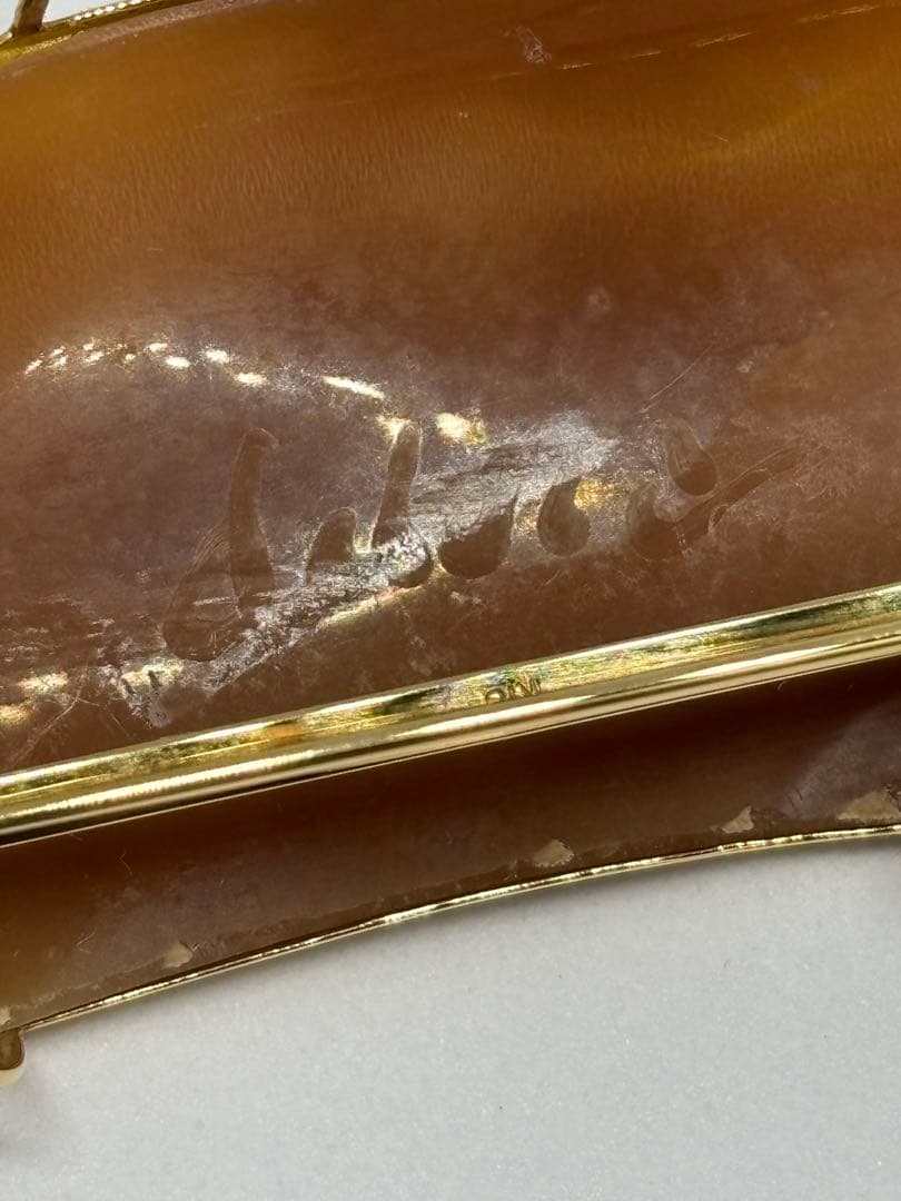 K18 カメオ 女性の顔と花 ブローチ 750 浮き彫り 総重量約9.9g