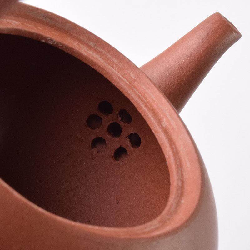 中国　紫砂　朱泥　急須　茶壷　在銘　V　R9047