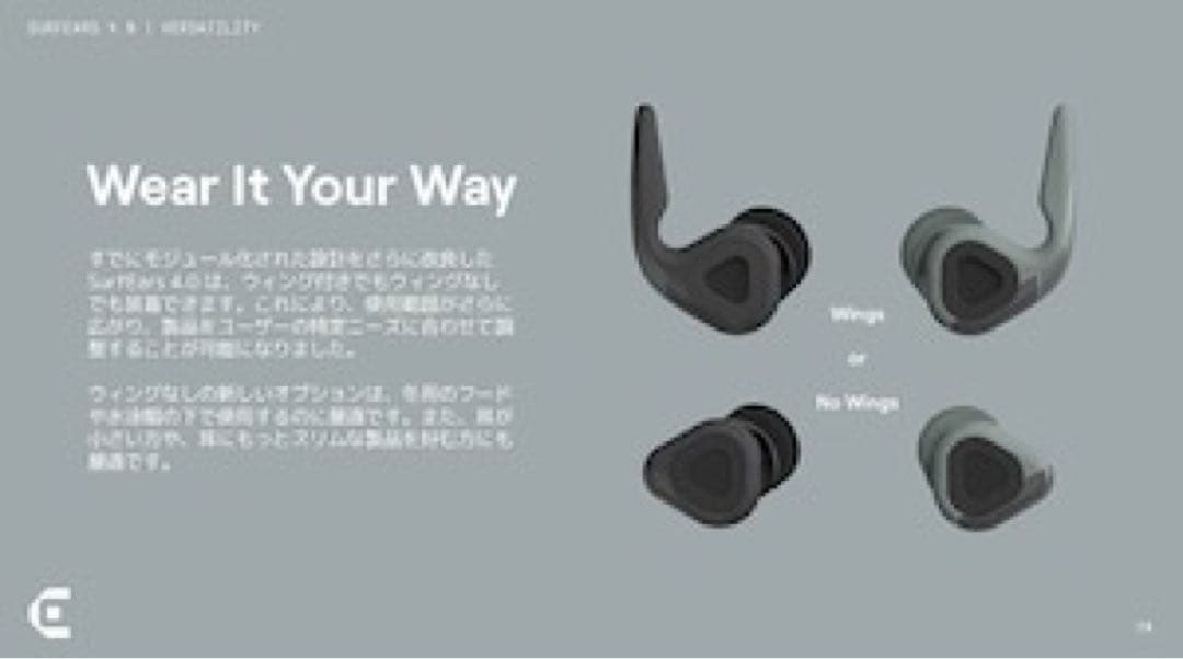 SURFEARS 4.0 サーフイヤー　音が聞こえる耳栓