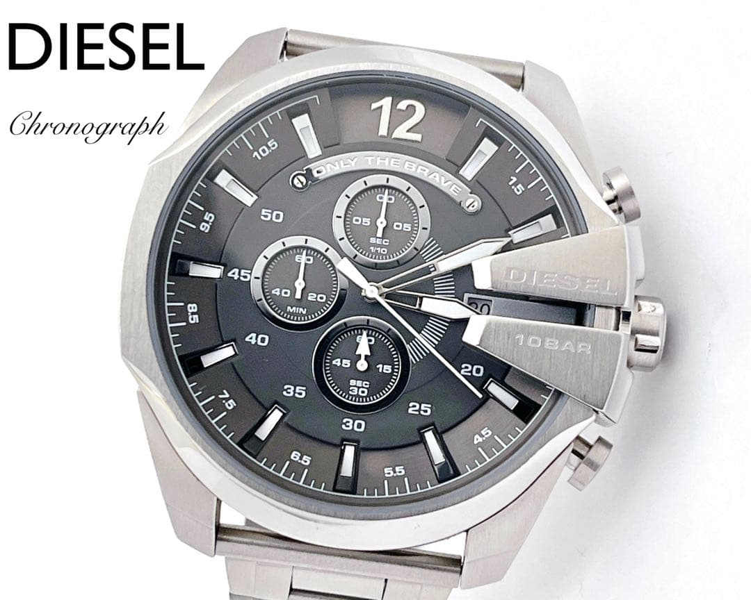 DIESEL ディーゼル DZ-4290 クロノグラフ デイト グレー文字盤