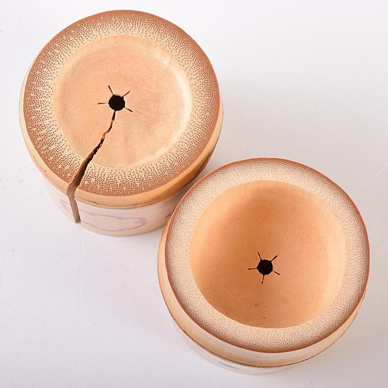 茶道具　古竹　雪月花　蓋置　一双　裏千家十四代淡々斎極め箱　V　R7979