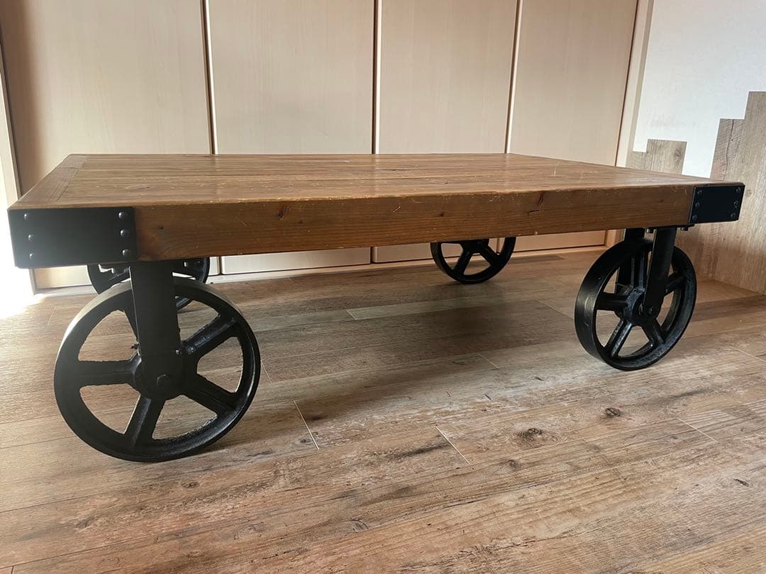 KNOT ANTIQUES ノットアンティークス ローテーブル 車輪