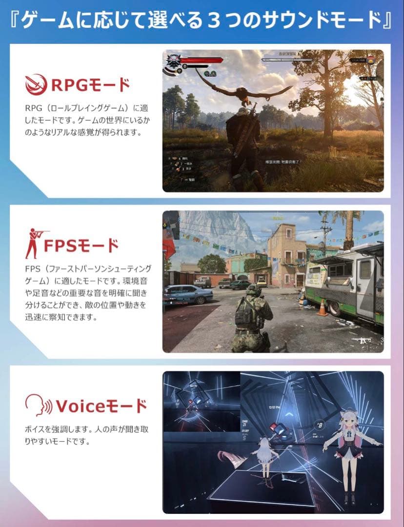 『遊音』ゲーミング ネックスピーカー サラウンド bluetooth5.3 黒