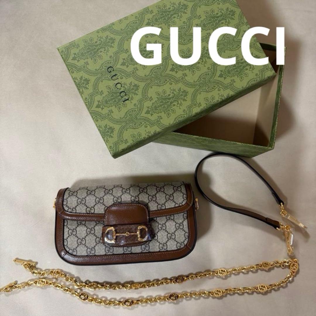 【GUCCI】 GGパターン ショルダーバッグ