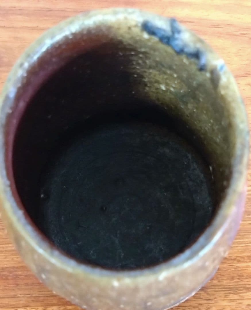 隠崎隆一作 備前焼湯呑み　師伊勢崎淳 人間国宝　備前焼　湯呑