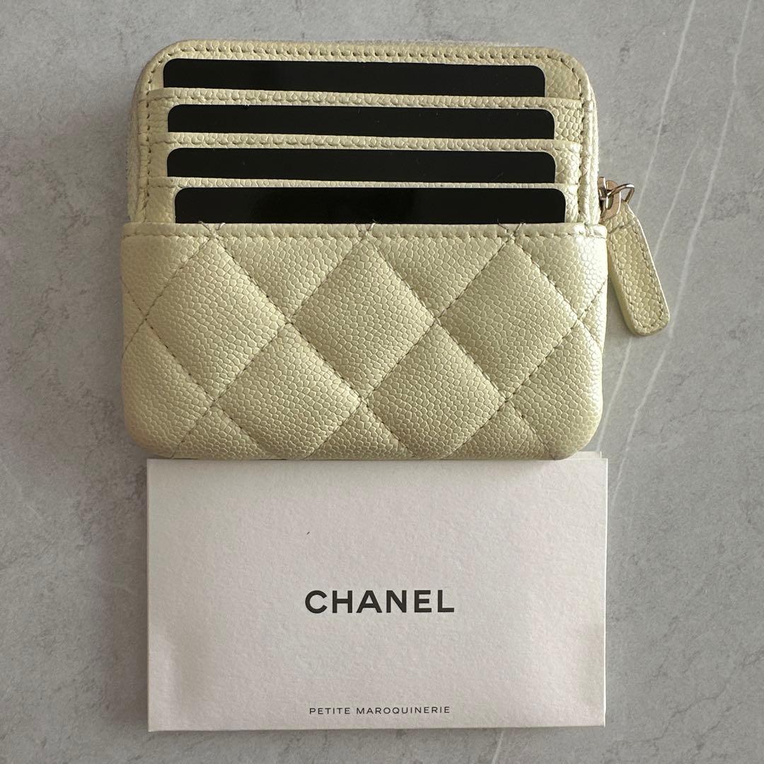 【希少カラー】シャネル　キャビアスキン　ケース　ミニ財布　カードケース