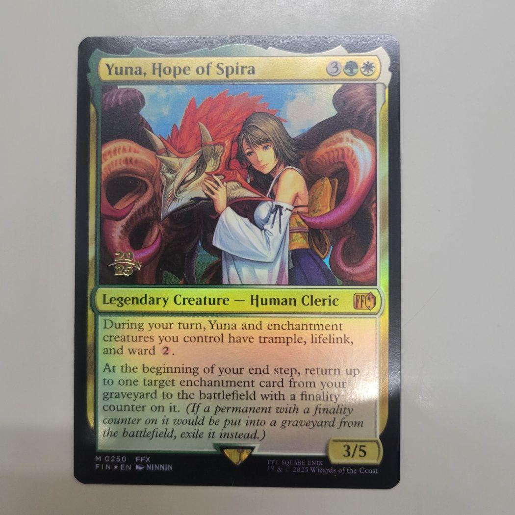 エラーカード MTG スピラの希望、ユウナ 箔押し プレリ FOIL 英語