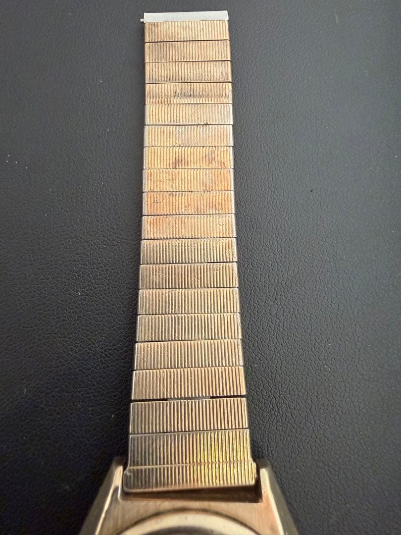 SEIKO グランドクォーツ CAP GOLD 赤SUN 可動品 電池交換済