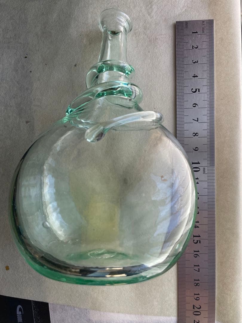 倉敷ガラス 首巻き花瓶 花びん 倉敷民芸館 外村吉之介