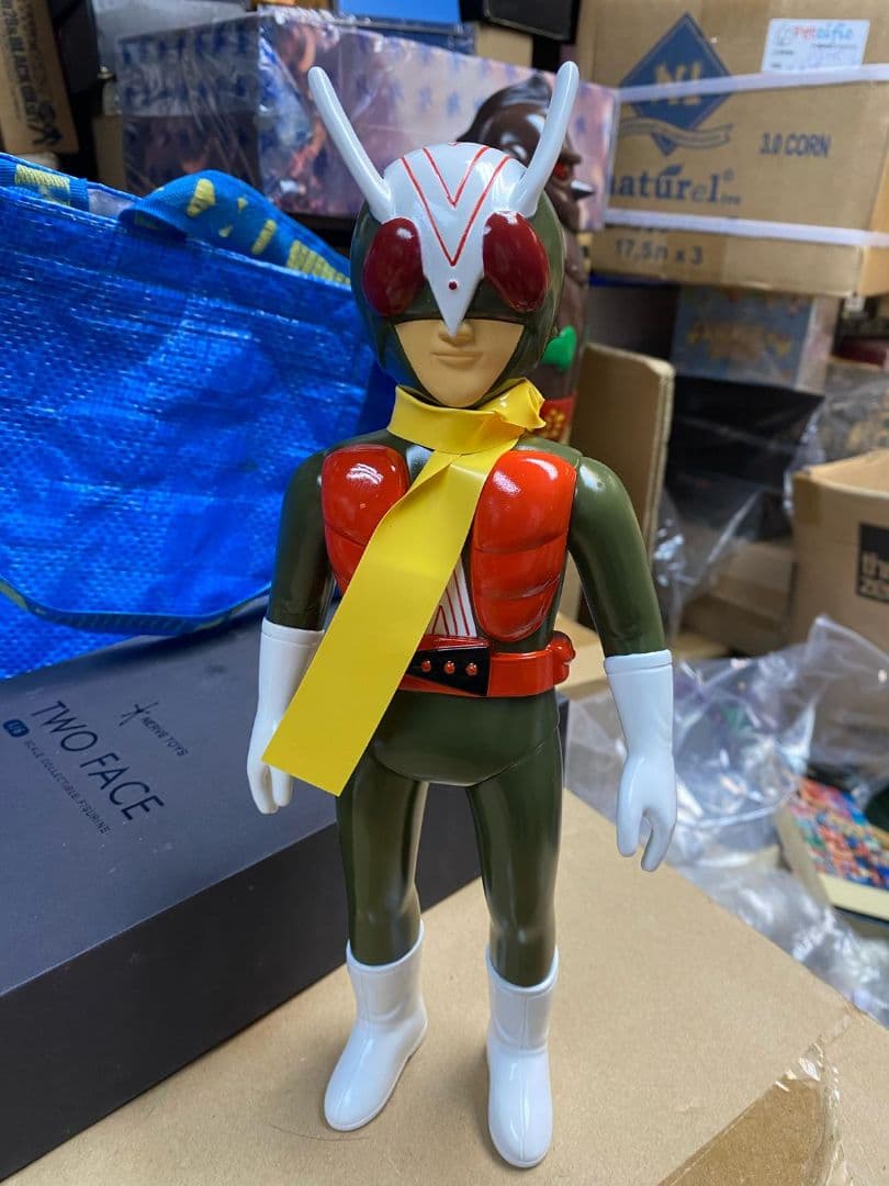 値下げ 在庫最後 仮面ライダーソフビ ライダー 無版権 緑色