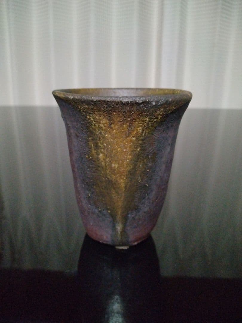 【 備前焼 フリーカップ】人間国宝 藤原 雄 ( 送料無料！)