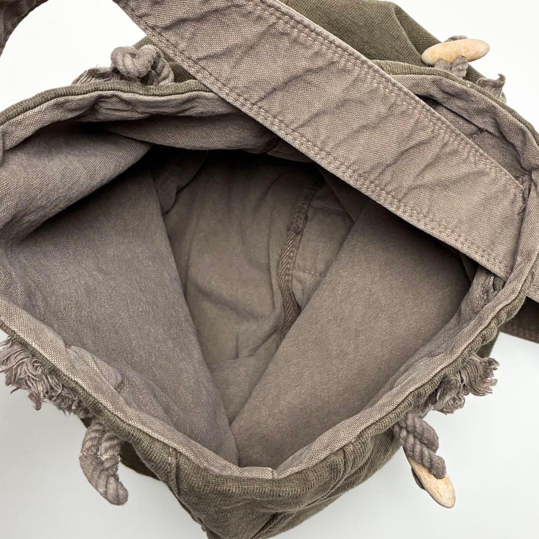 【希少】45RPM/ミリタリーワンショルダーバッグ/コットン/日本製/カーキ