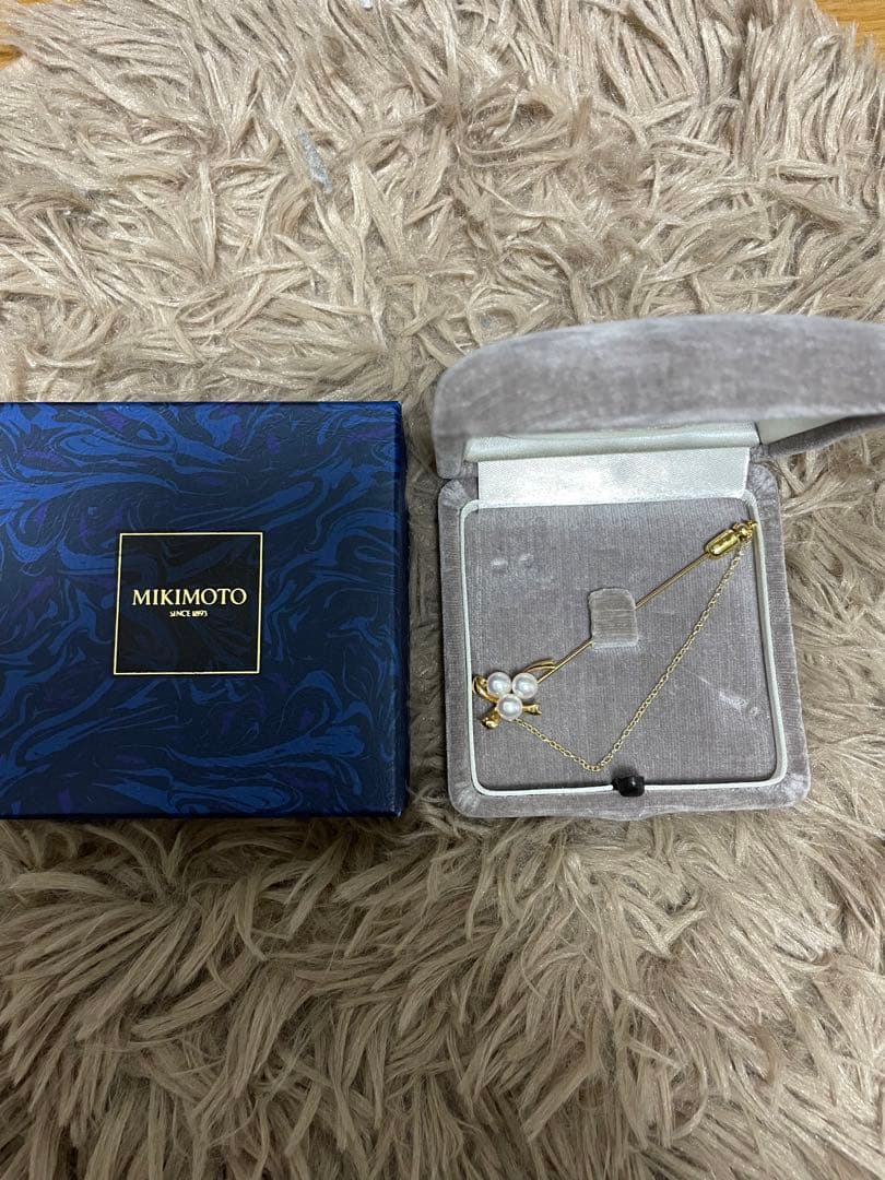 MIKIMOTO 真珠 花モチーフ ブローチ