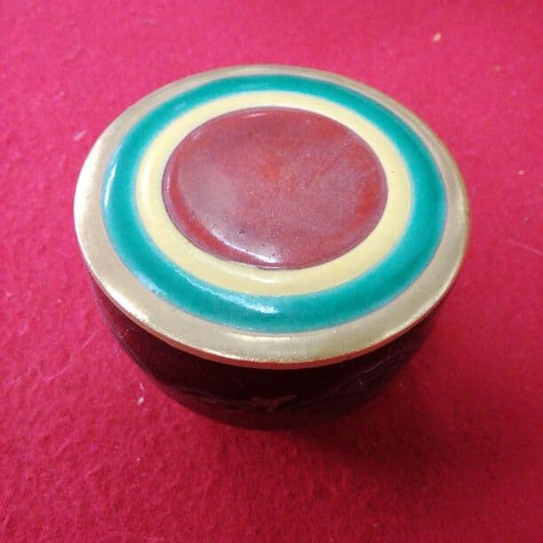 茶道具　青海波　独楽香合