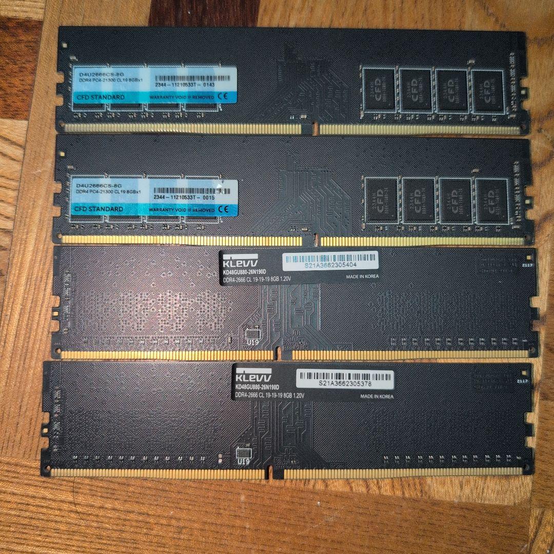 花*子様 DDR4 2666MHz 8GB×4 32GB メモリ CFD KLE