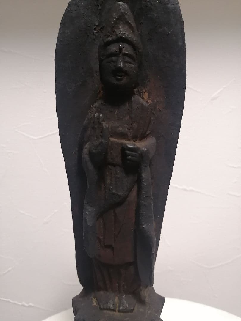 骨董 室町 江戸初期 木彫 観音菩薩 立像