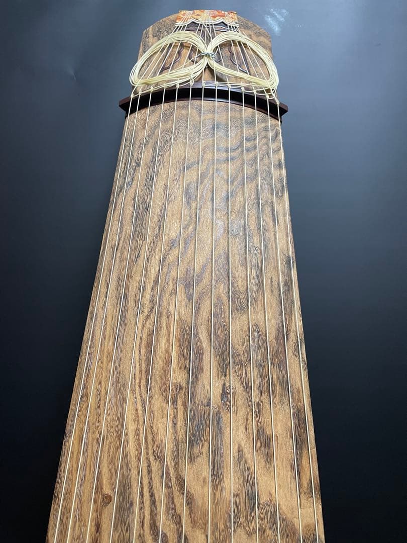 くり甲　琴　13弦　すだれ彫