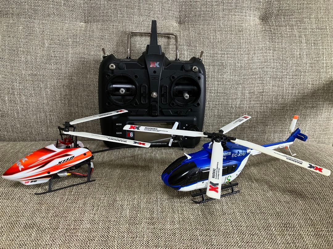 ナマケモノさま Hitec S-FHSS 6ch送信機 ラジコンヘリ2台