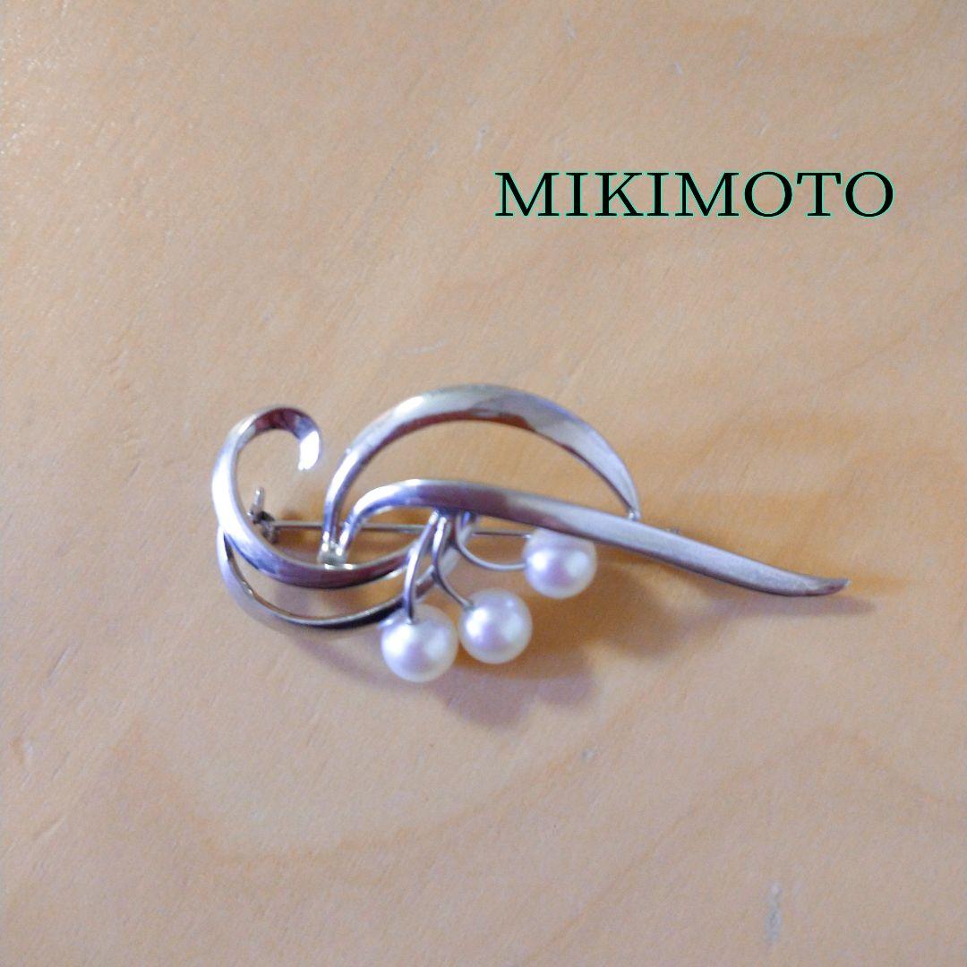 MIKIMOTO ミキモト　あこや真珠　パールブローチ