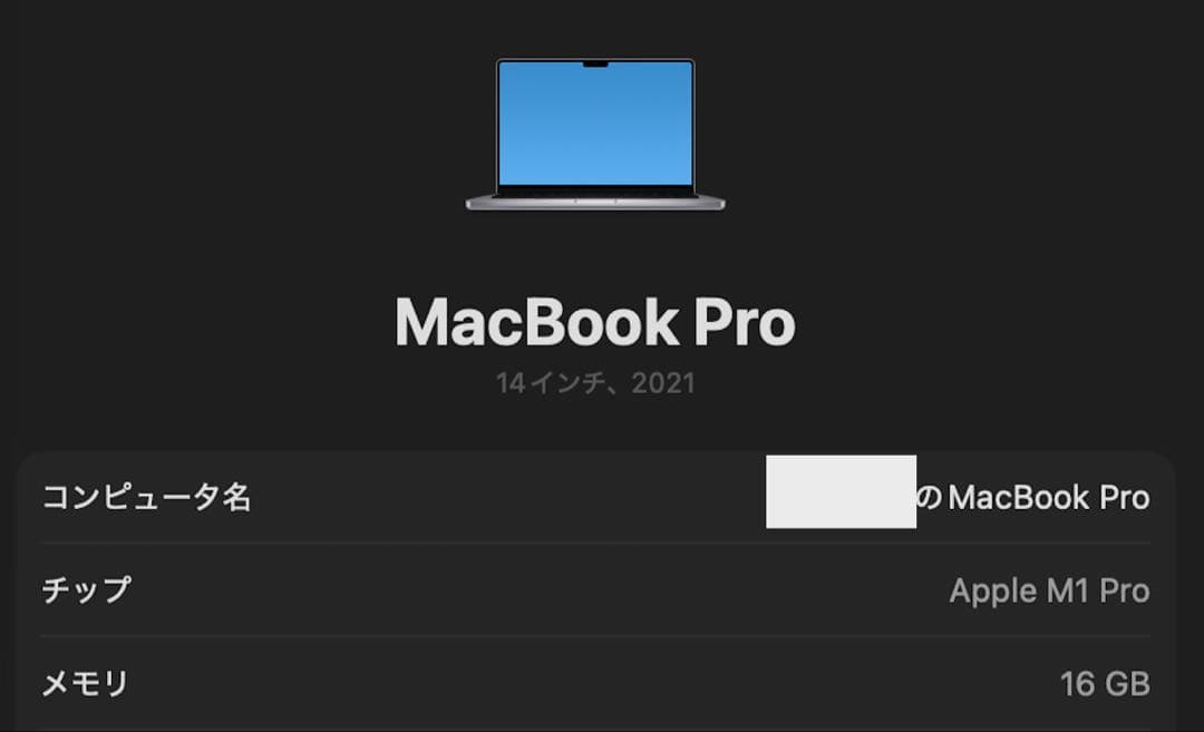 【動作良好】MacBook Pro M1 Pro 16GB 14インチ