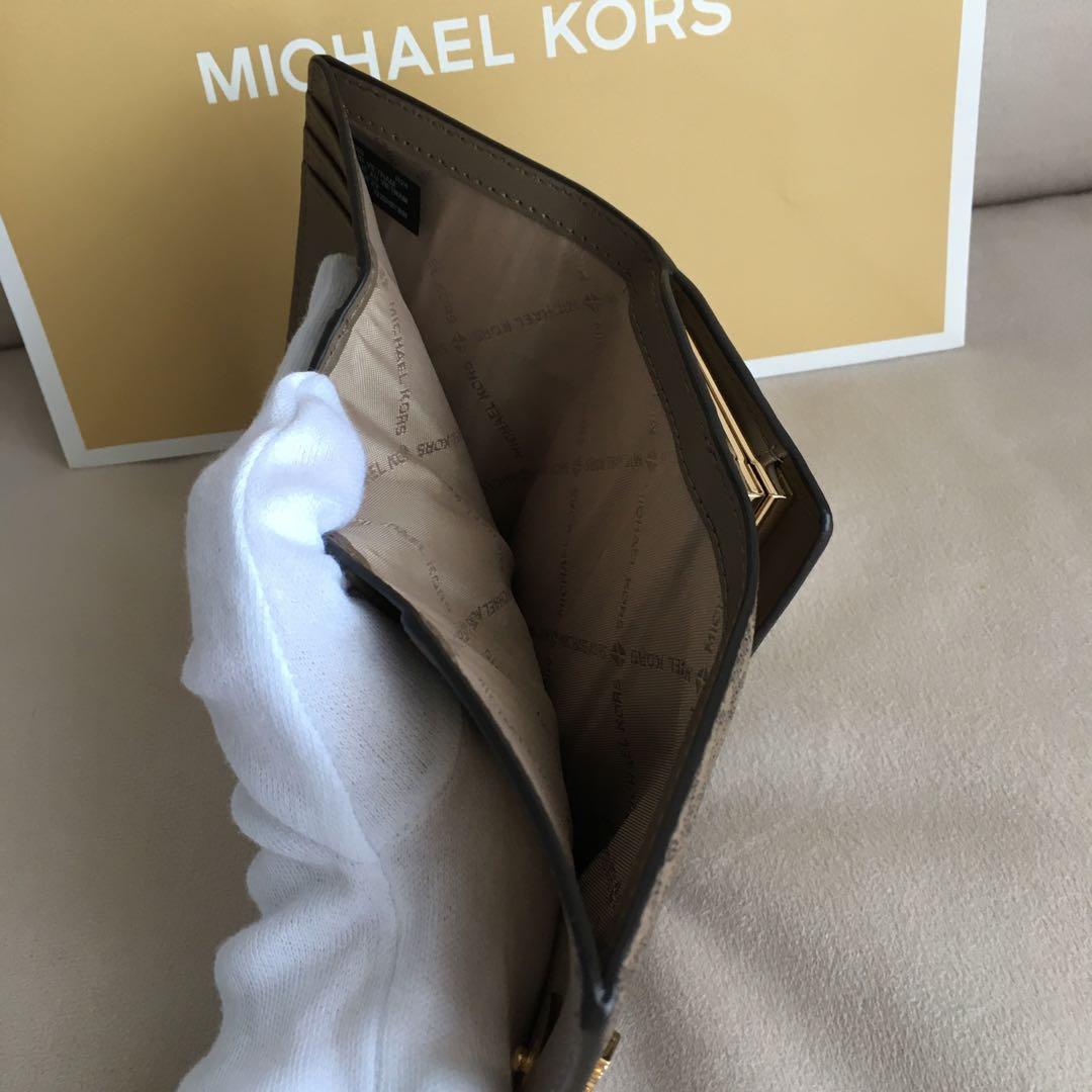 新品　マイケルコース MICHEAL KORS　三つ折り　財布　ブラウン
