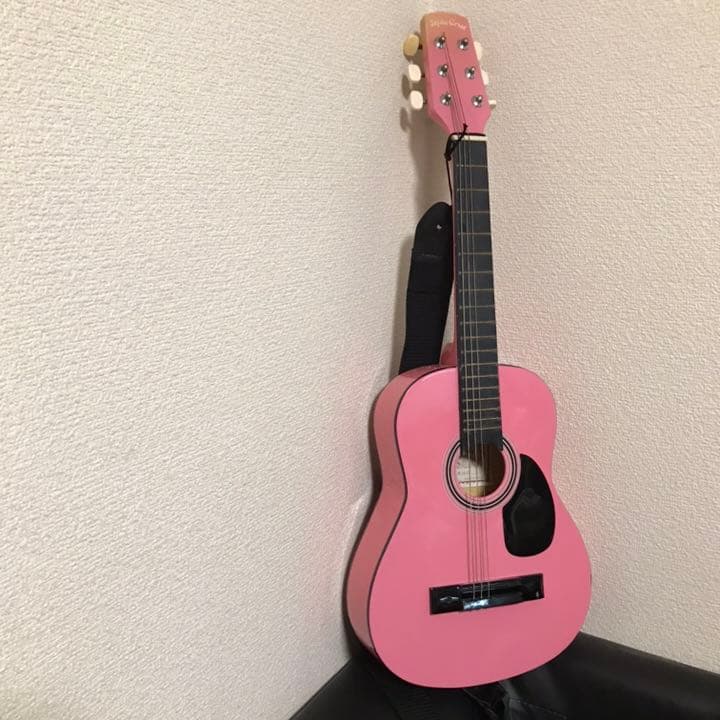 ミニアコースティックギター ピンク