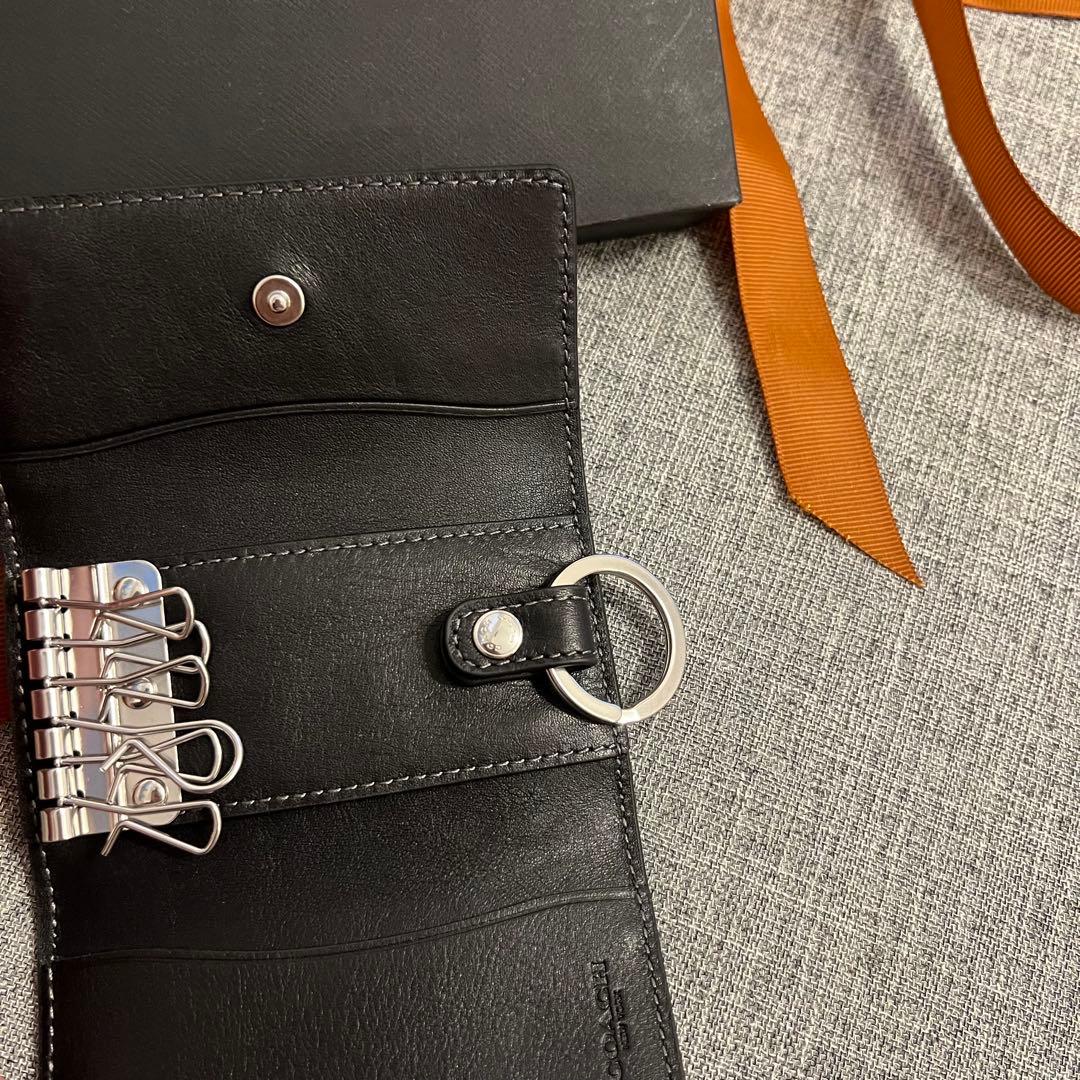 【最終値下げ】COACH 黒 レザー キーケース
