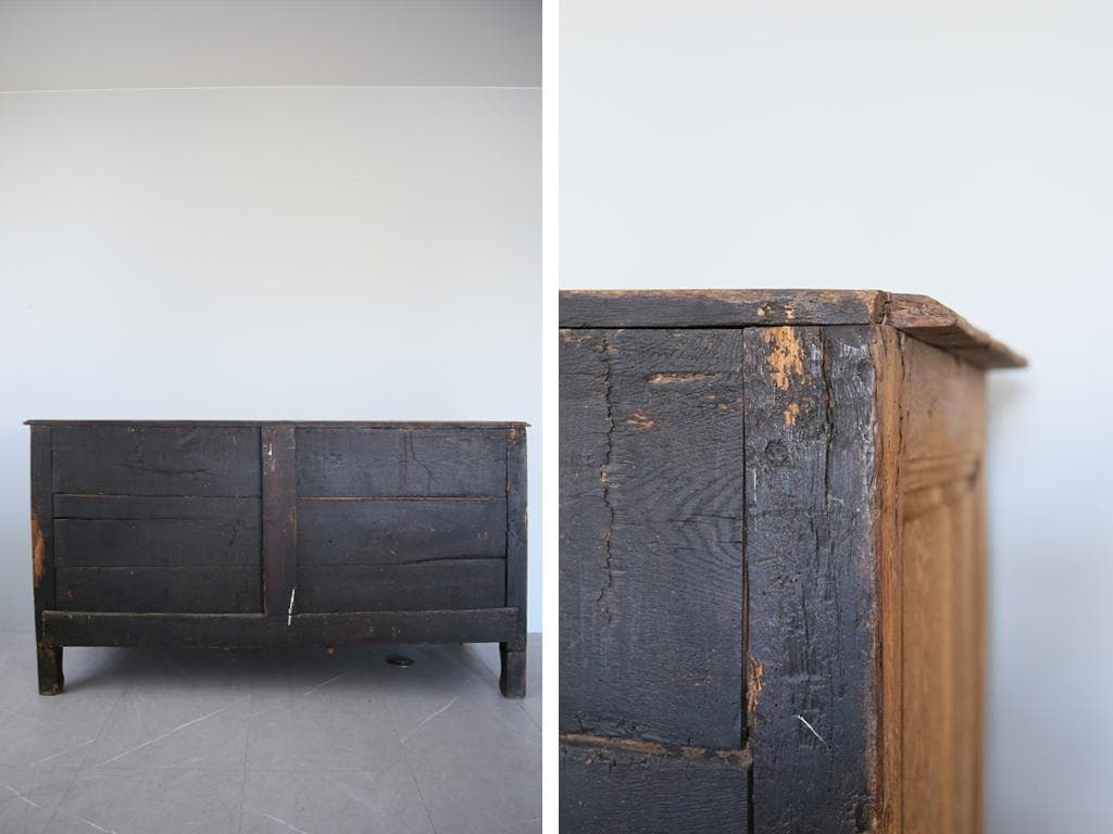 フランスアンティーク猫脚サイドボード/ショップカウンター/チェスト(90-252