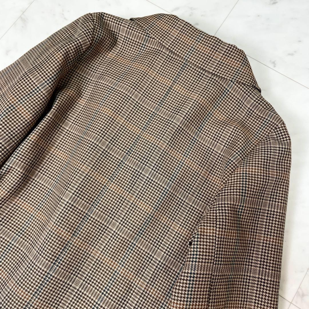 【未使用級】フレッドペリー チェスターコート チェック 8 M ブラウン