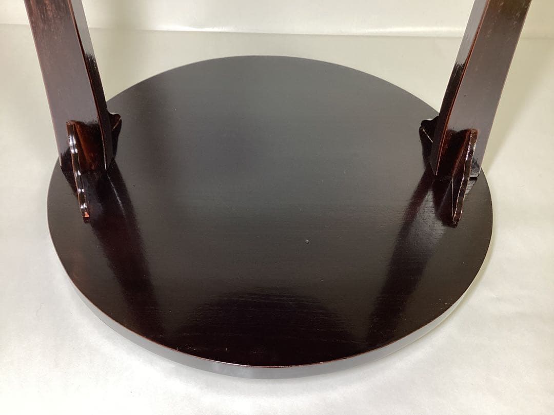 丸卓 溜塗 啄斎好 紙箱入 洗浄済 茶道具 古物品