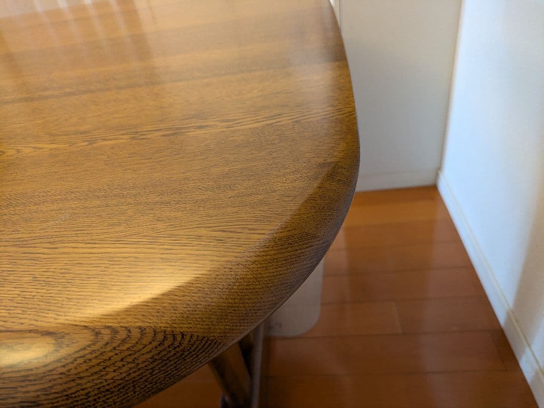 美品　旧大塚家具 木製オーバルダイニングテーブル 165×90×70 cm