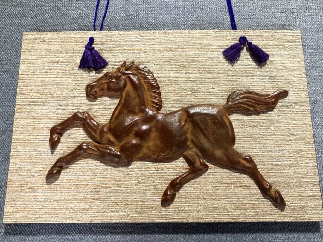 昭和アンティーク★ 南部鉄器　奔馬　レリーフ　壁掛け可