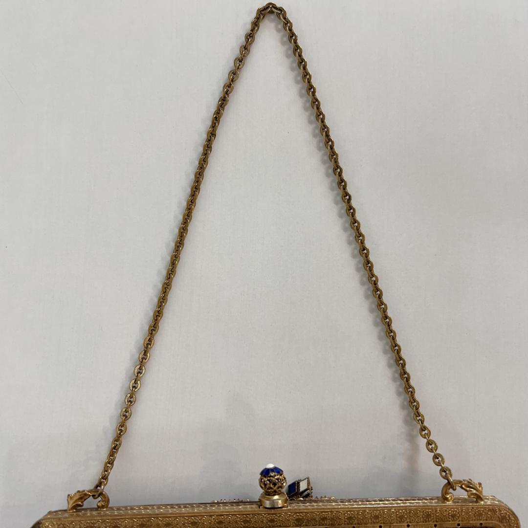 プチポワン刺繍　パーティーバッグ