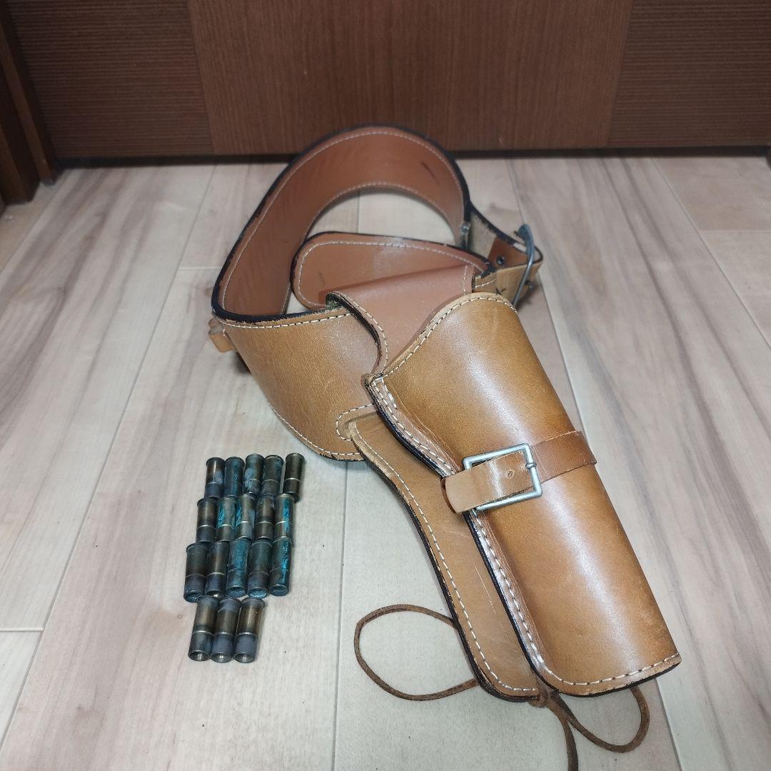 東京CMC ウエスタン ガンベルト ホルスター　飾り弾18個 本革 レザー