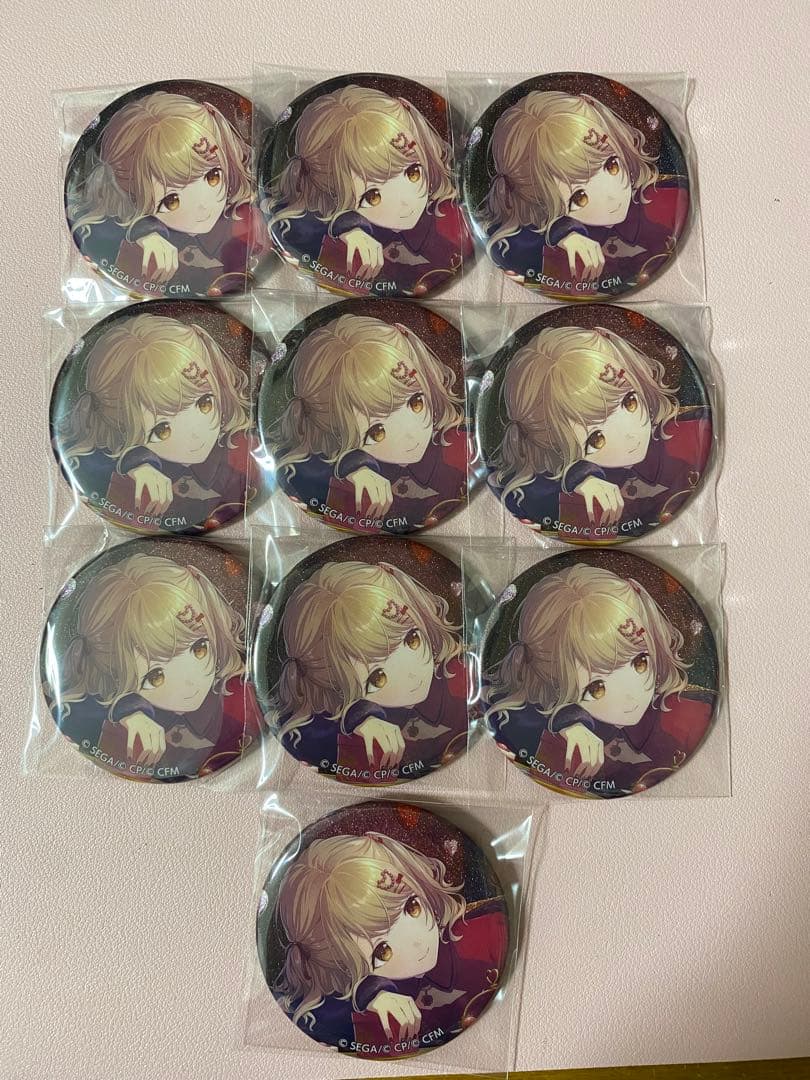 プロセカ グリッター缶バッジ グリ缶 小豆沢こはね